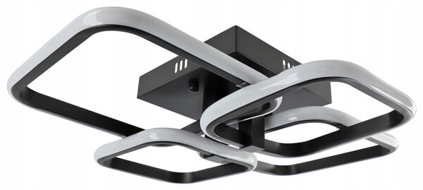 Černé moderní stropní LED svítidlo 45 W, 4050 lm, CCT, 3 režimy barvy světla