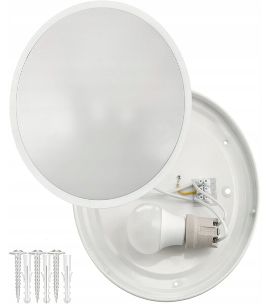 Kulaté LED stropní svítidlo - 2xE27 - bílé ECOLIGHT