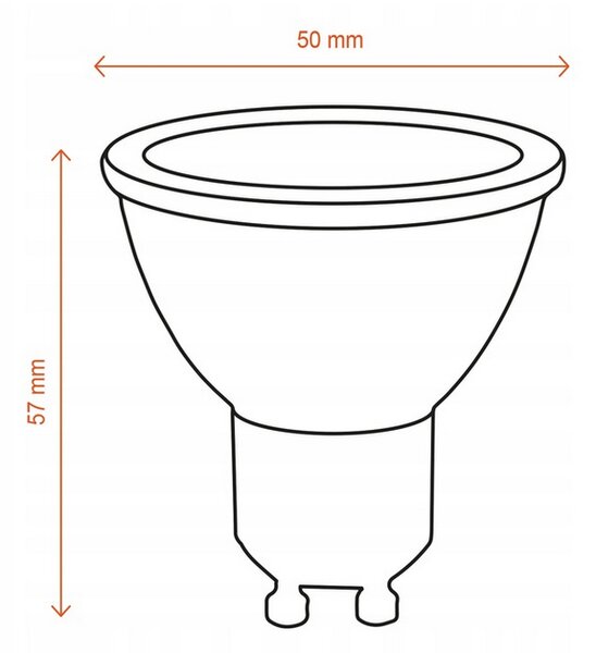LED žárovka - GU10 - 1,5W - 125Lm - teplá bílá BERGE