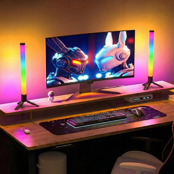 Sada 2 LED stolních lamp na USB 5 V, 10 W, výška 36 cm