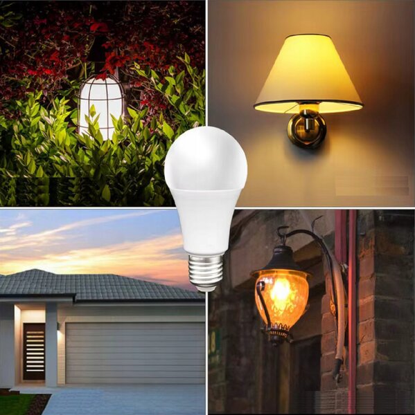 LED žárovka E27 - 11W - s mikrovlnným senzorem pohybu a soumraku - neutrální bílá BERGE