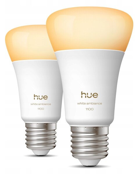 2x LED žárovka E27 8,1W 1100lm CCT Chytrá White Ambiance Philips HUE