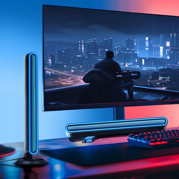 Sada 2 LED světelných sloupků na USB 5 V, výška 30 cm