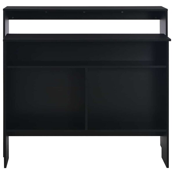 Barový stůl se 2 stolními deskami černý 130 x 40 x 120 cm 280218