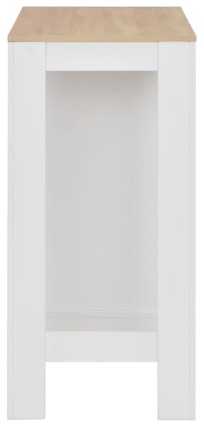 Barový stůl s regálem bílý 110 x 50 x 103 cm 280215