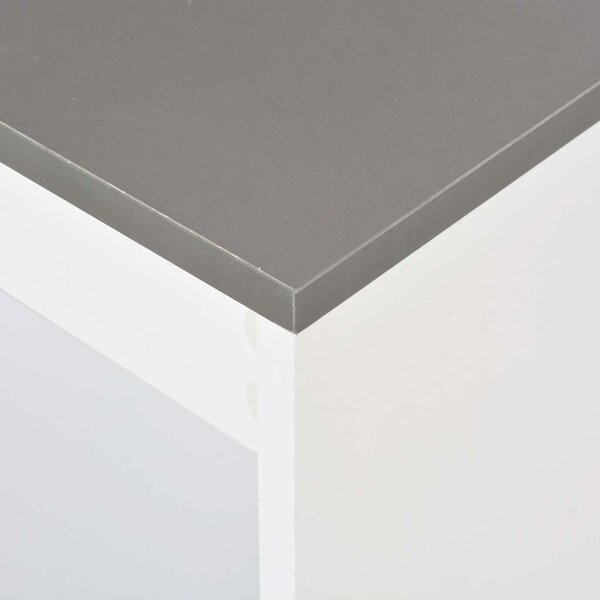 280216 Bar Table with Shelf White 110x50x103 cm 280216