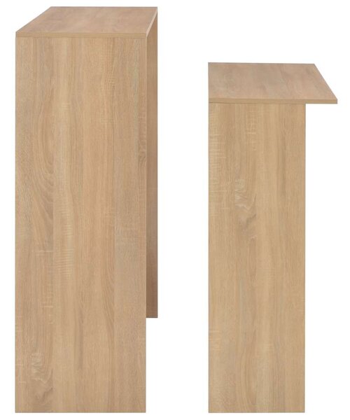 Barový stůl se 2 stolními deskami dub 130 x 40 x 120 cm 280219