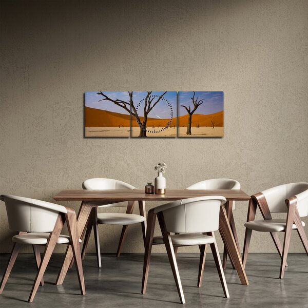 Obraz - Údolí smrti (s hodinami) (90x30 cm)