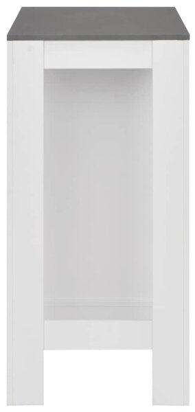 280216 Bar Table with Shelf White 110x50x103 cm 280216