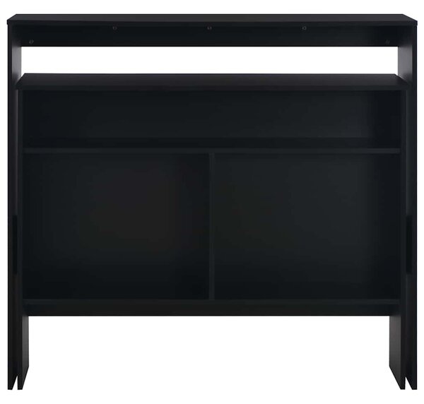 Barový stůl se 2 stolními deskami černý 130 x 40 x 120 cm 280218