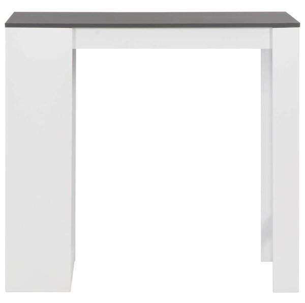 280216 Bar Table with Shelf White 110x50x103 cm 280216