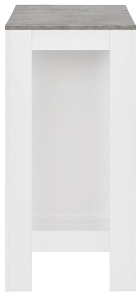 Barový stůl s regálem bílý 110 x 50 x 103 cm 280214