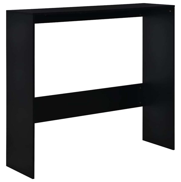 Barový stůl se 2 stolními deskami černý 130 x 40 x 120 cm 280218