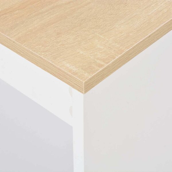 Barový stůl s regálem bílý 110 x 50 x 103 cm 280215