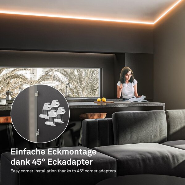BRI 2150112 Pimp Your Stripe základní sada LED Strip 2m, teplá bílá, On/Off - BRILONER