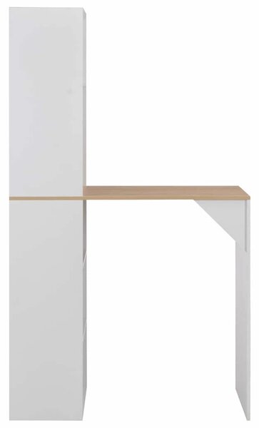 Barový stůl se skříní bílý 115 x 59 x 200 cm 280230