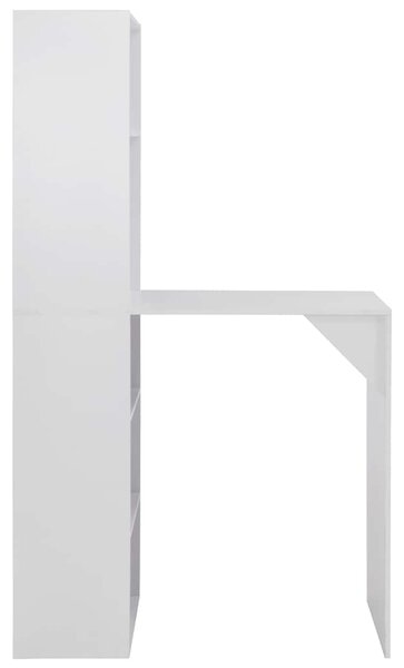 Barový stůl se skříní bílý 115 x 59 x 200 cm 280227