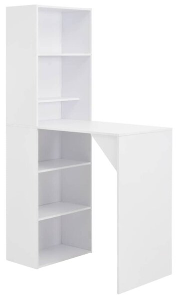 Barový stůl se skříní bílý 115 x 59 x 200 cm 280227