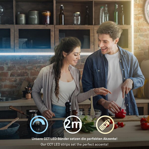 BRI 2151224 Pimp Your Stripe základní sada LED Strip 2m, CCT, dálkový ovladač - BRILONER