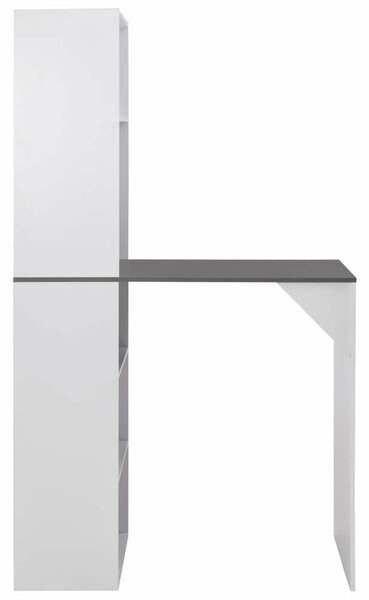 Barový stůl se skříní bílý 115 x 59 x 200 cm 280231