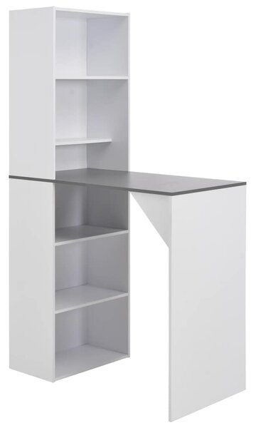 Barový stůl se skříní bílý 115 x 59 x 200 cm 280231