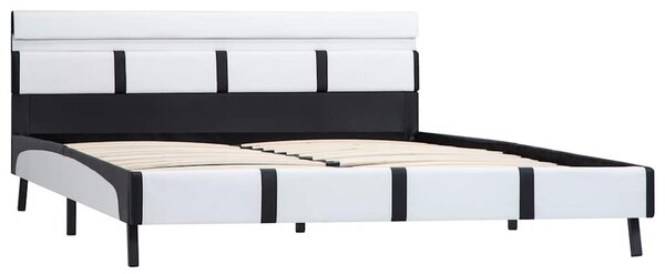 Rám postele s LED světlem bílý umělá kůže 140 x 200 cm 280299