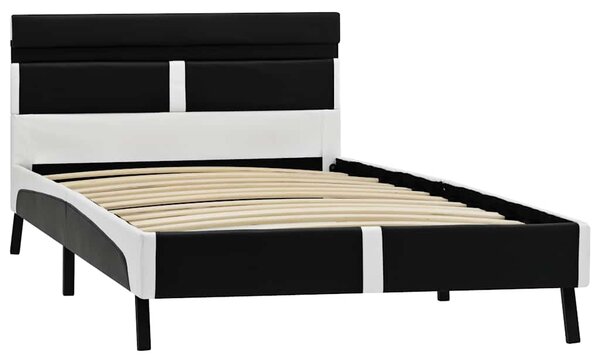 Rám postele s LED světlem černý umělá kůže 90 x 200 cm 280302