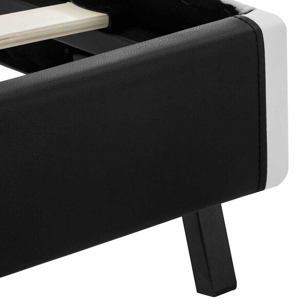 Rám postele s LED světlem černý umělá kůže 90 x 200 cm 280302