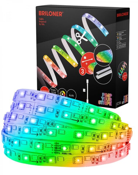 BRI 2158384 Pimp Your Stripe prodlužovací sada LED Strip 4m, RGB+W, barevné programy - BRILONER