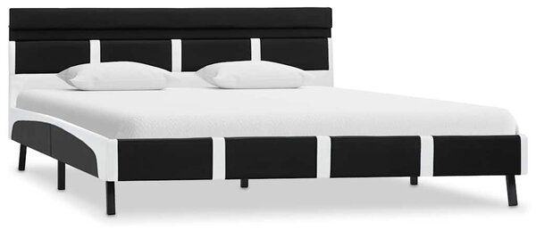 Rám postele s LED světlem černý umělá kůže 120 x 200 cm 280303