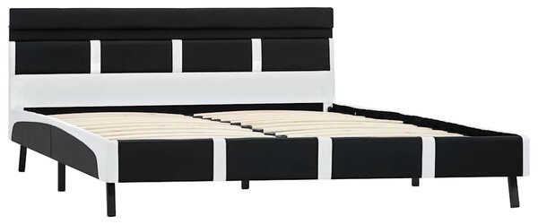 Rám postele s LED světlem černý umělá kůže 120 x 200 cm 280303