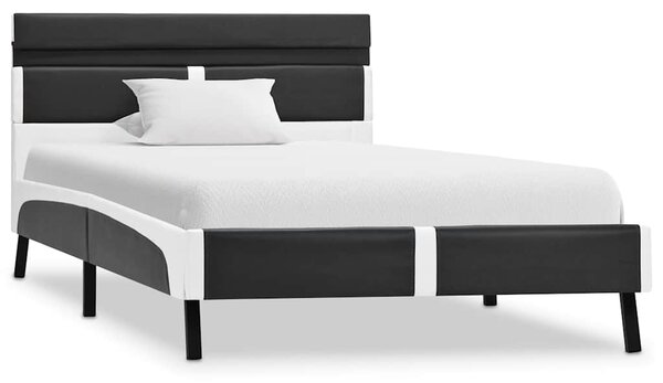 Rám postele s LED světlem šedý umělá kůže 90 x 200 cm 280307
