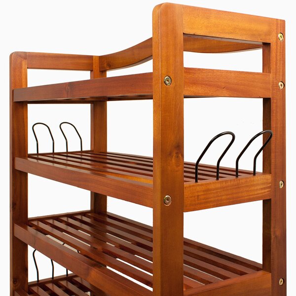 FurniGO Stojan na boty 75x26x82 cm - akát