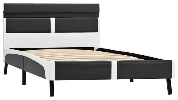 Rám postele s LED světlem šedý umělá kůže 90 x 200 cm 280307