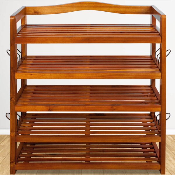 FurniGO Stojan na boty 75x26x82 cm - akát