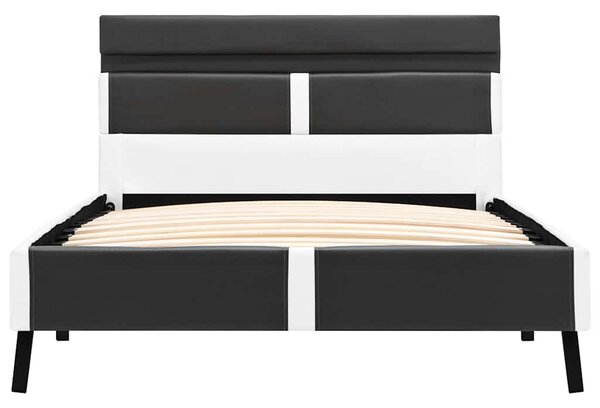 Rám postele s LED světlem šedý umělá kůže 90 x 200 cm 280307