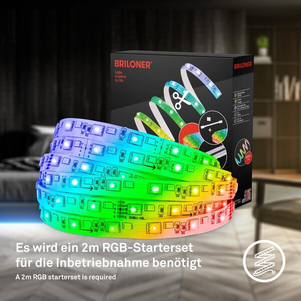 BRI 2158384 Pimp Your Stripe prodlužovací sada LED Strip 4m, RGB+W, barevné programy - BRILONER