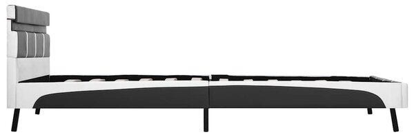 Rám postele s LED světlem šedý umělá kůže 140 x 200 cm 280309