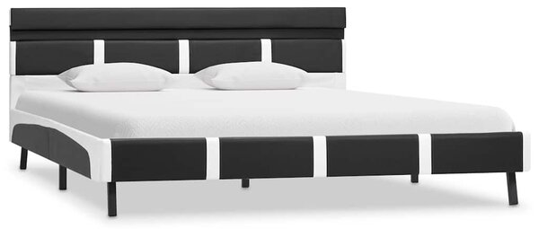 Rám postele s LED světlem šedý umělá kůže 140 x 200 cm 280309