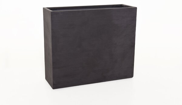 Květináč ELEMENTO, sklolaminát, šířka 88 cm, šedá řádky