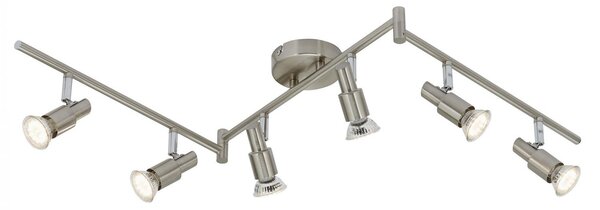 BRILO 2991-062B Bodové svítidlo 120 cm 6xGU10 18W 1500lm matný nikl - BRILO