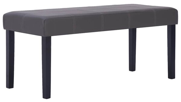 281309 Bench 106 cm Grey Faux Leather 281309