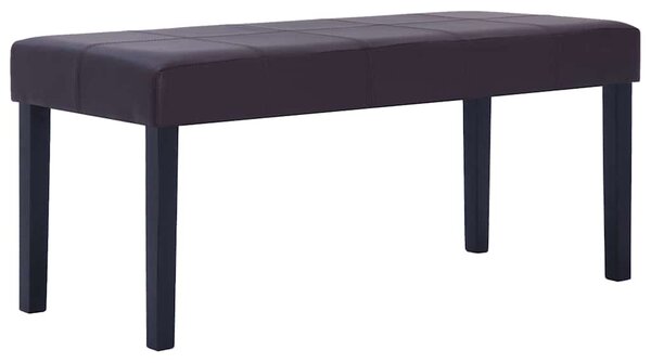 Lavice 106 cm hnědá umělá kůže 281310