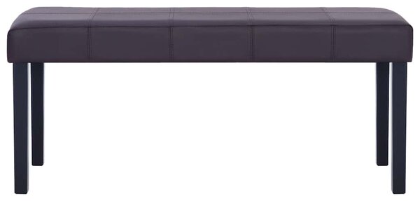 Lavice 106 cm hnědá umělá kůže 281310