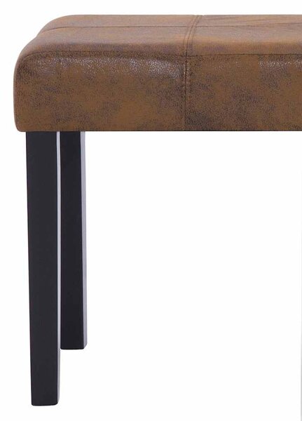 Lavice 106 cm hnědá umělá semišová kůže 281311