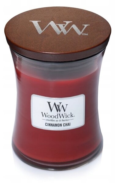 Tradiční sójová svíčka Cinnamon Chai Woodwick 1 ks