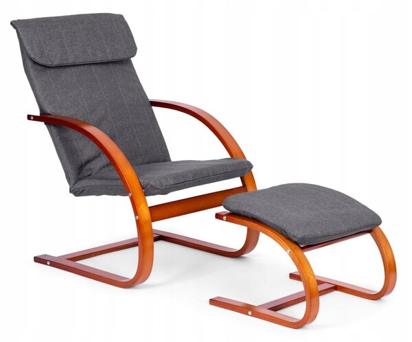 ModernHome Finské houpací křeslo ořech TXWQM-31-6-WALNUT