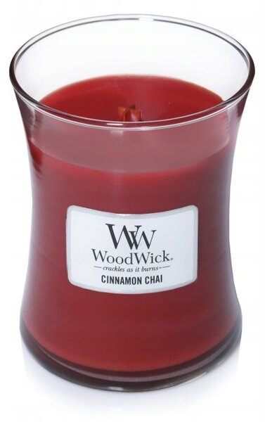 Tradiční sójová svíčka Cinnamon Chai Woodwick 1 ks
