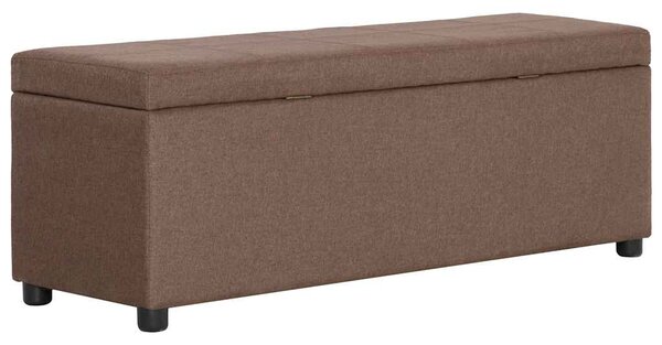 Lavice s úložným prostorem 116 cm hnědá polyester 281320