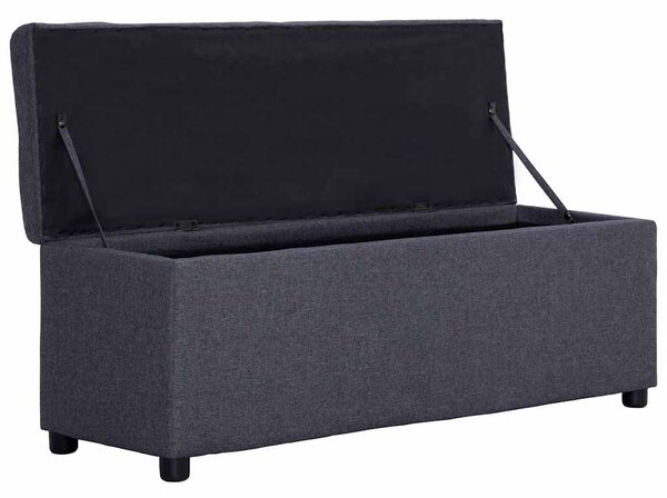 Lavice s úložným prostorem 116 cm světle šedá polyester 281318